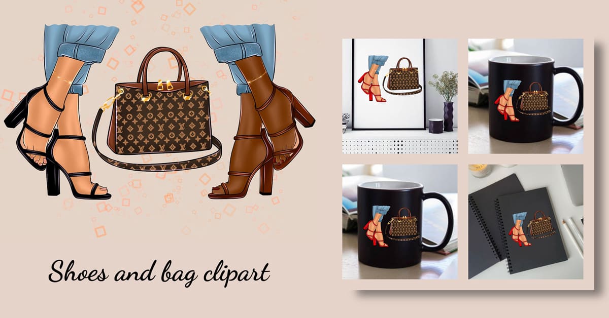 Shoes and Bag Clipart facebook image.