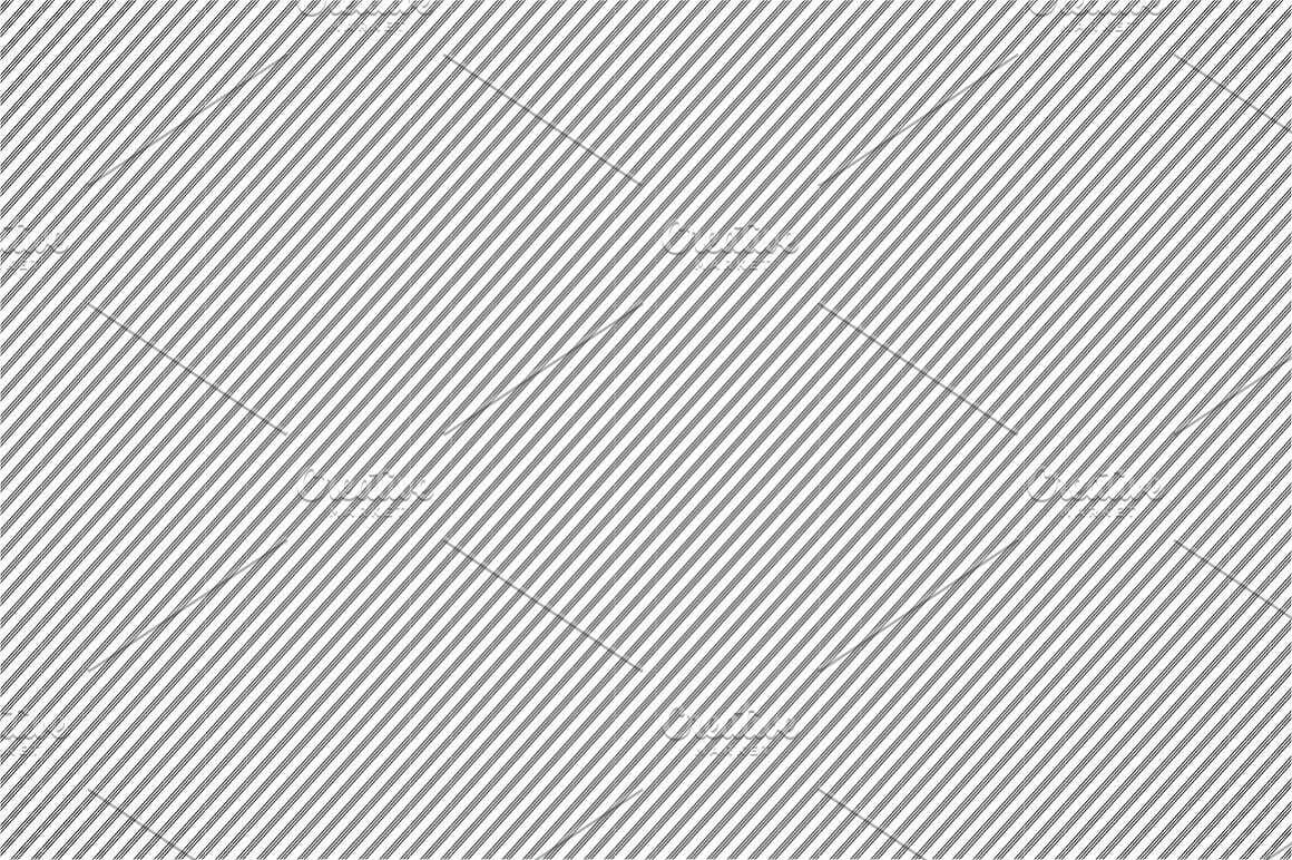 Wide dark stripes consisting of three thin stripes at a distance from each other on a white background.