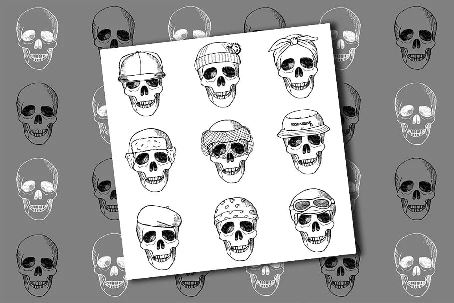 skull collection graphics.