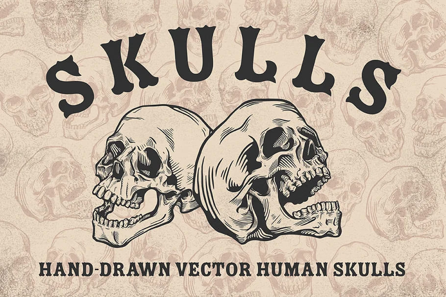 skulls vector graphics.