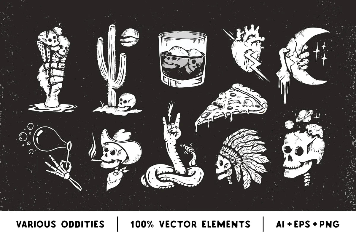 skulls souls and other oddities vector graphics.