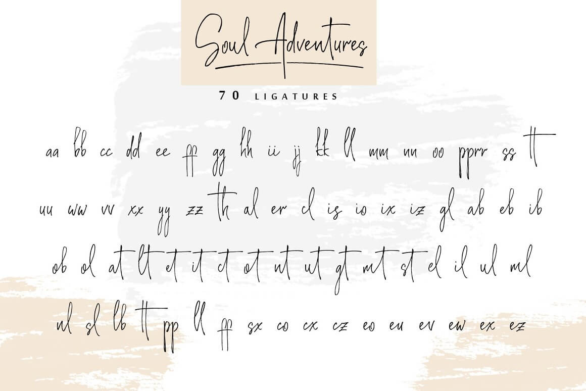 70 ligatures of Soul Adventures.