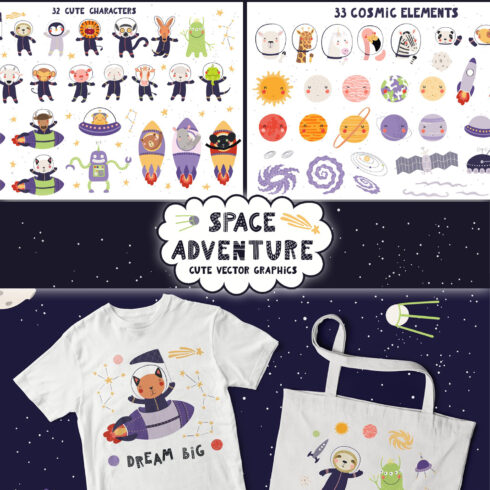 Preview of products with a print on space.