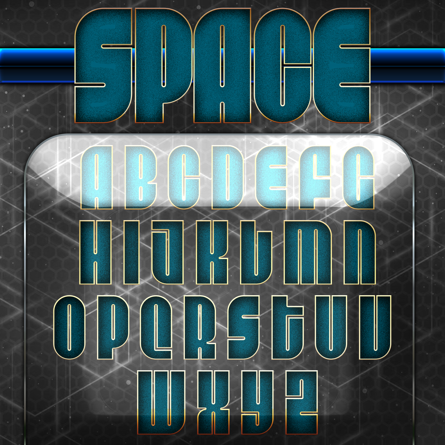 The space font is shown in alphabetical order.