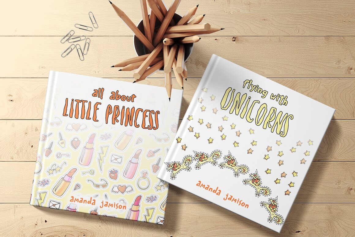 Two books "All about little princess", "Flying with Unicorns" Amanda Jamison.