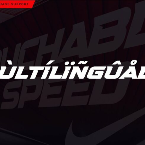 Speed preview font with symbols.