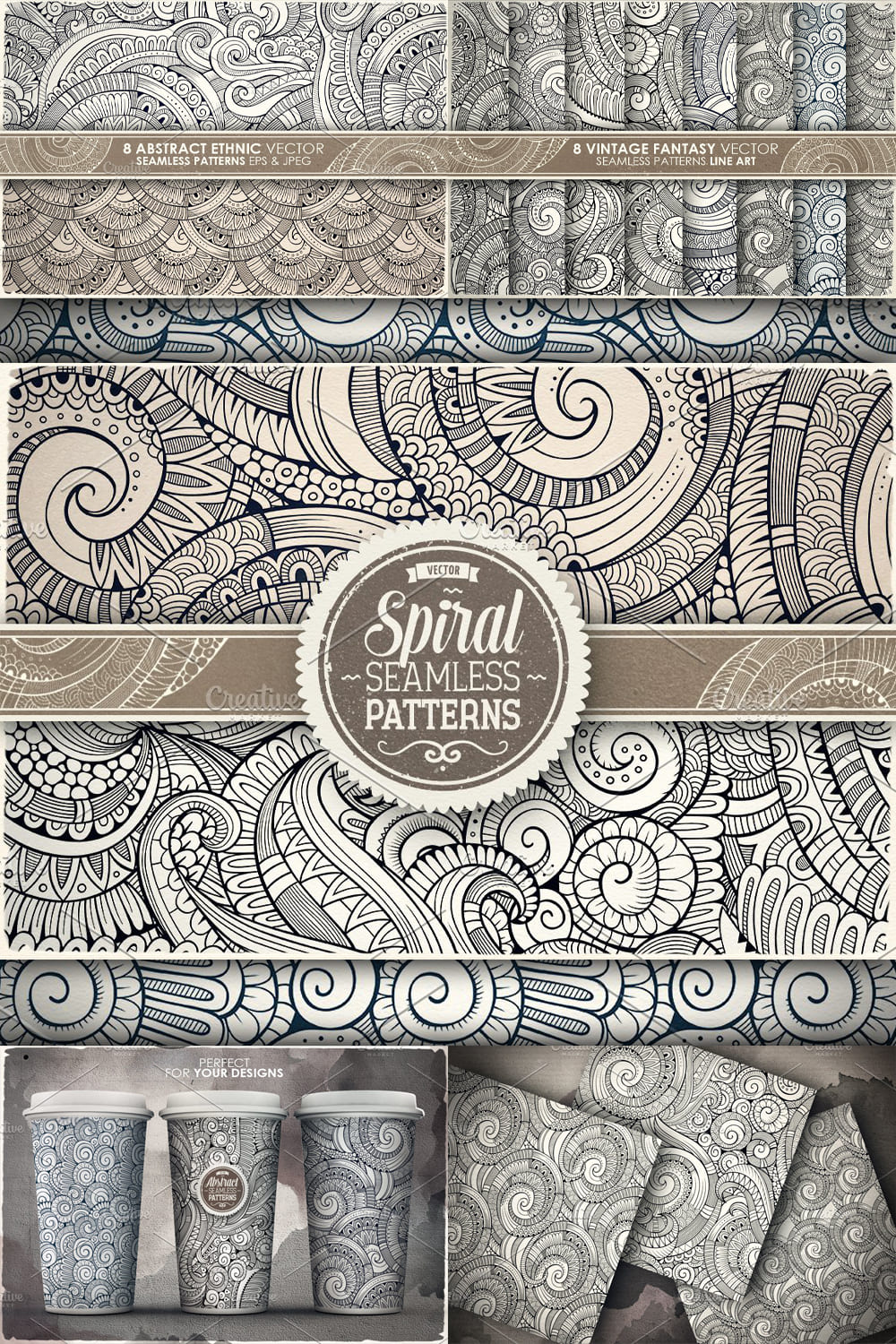 Spiral Seamless Patterns Pinterest 1000 1500.