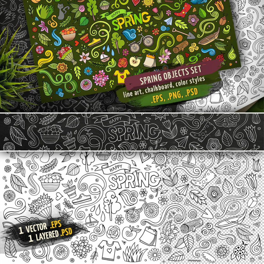 Spring Objects & Symbols Set – MasterBundles