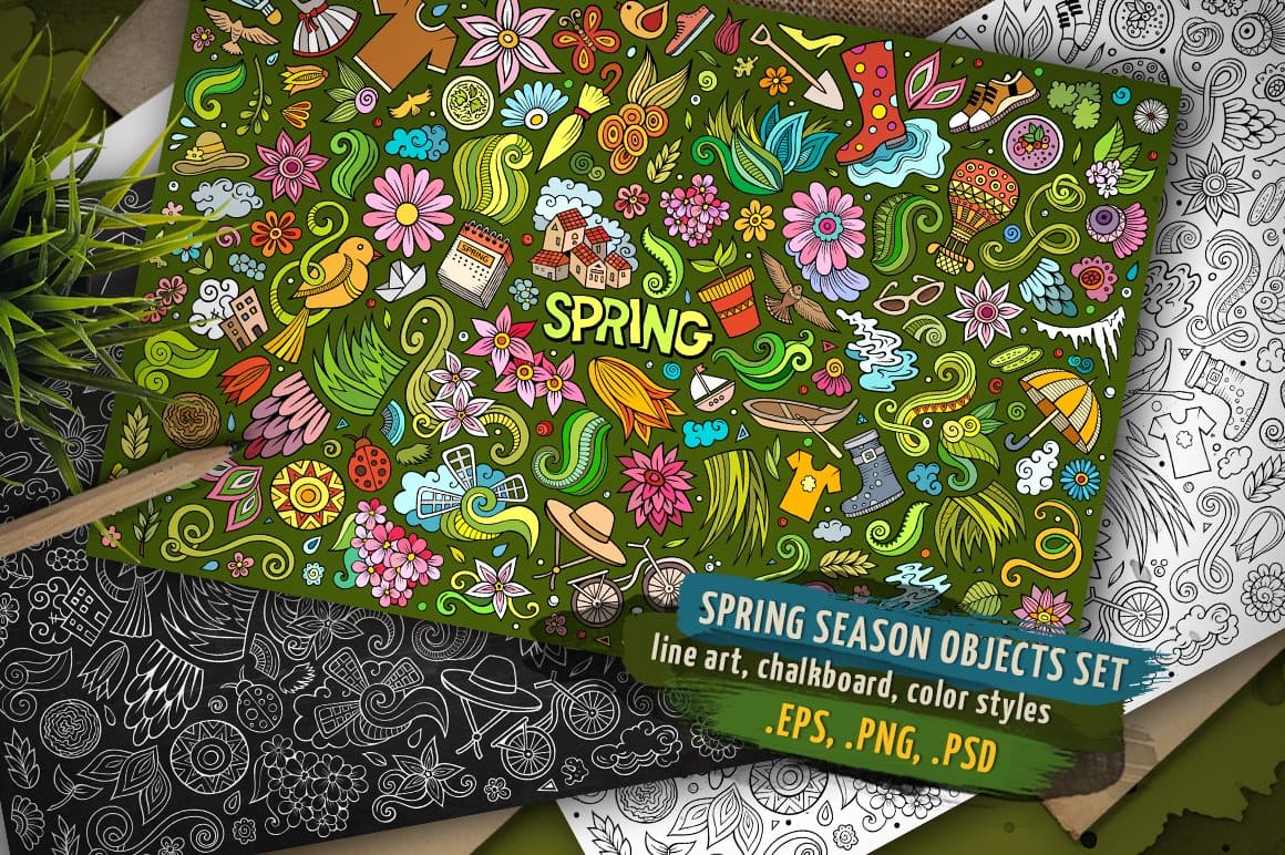 Spring Season Objects Set Preview 1.