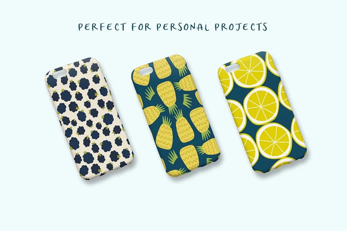 summer fruit patterns and elements for personal projects.
