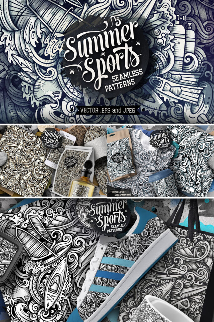 Sportsgraphics Patterns Summer Sport Graphics Patterns – MasterBundles
