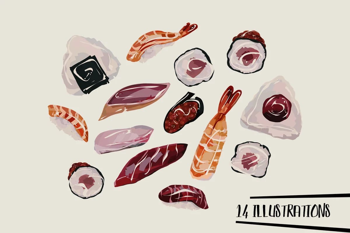 sushi clipart.