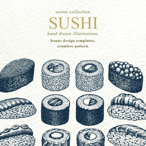 sushi vector collection.