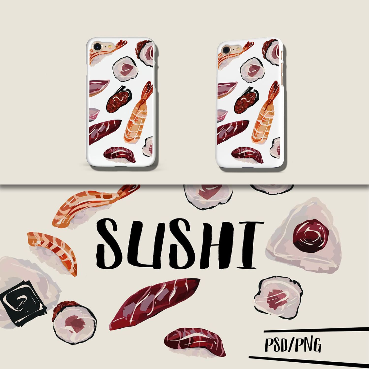 Sushi Illustrations Kit cover image.