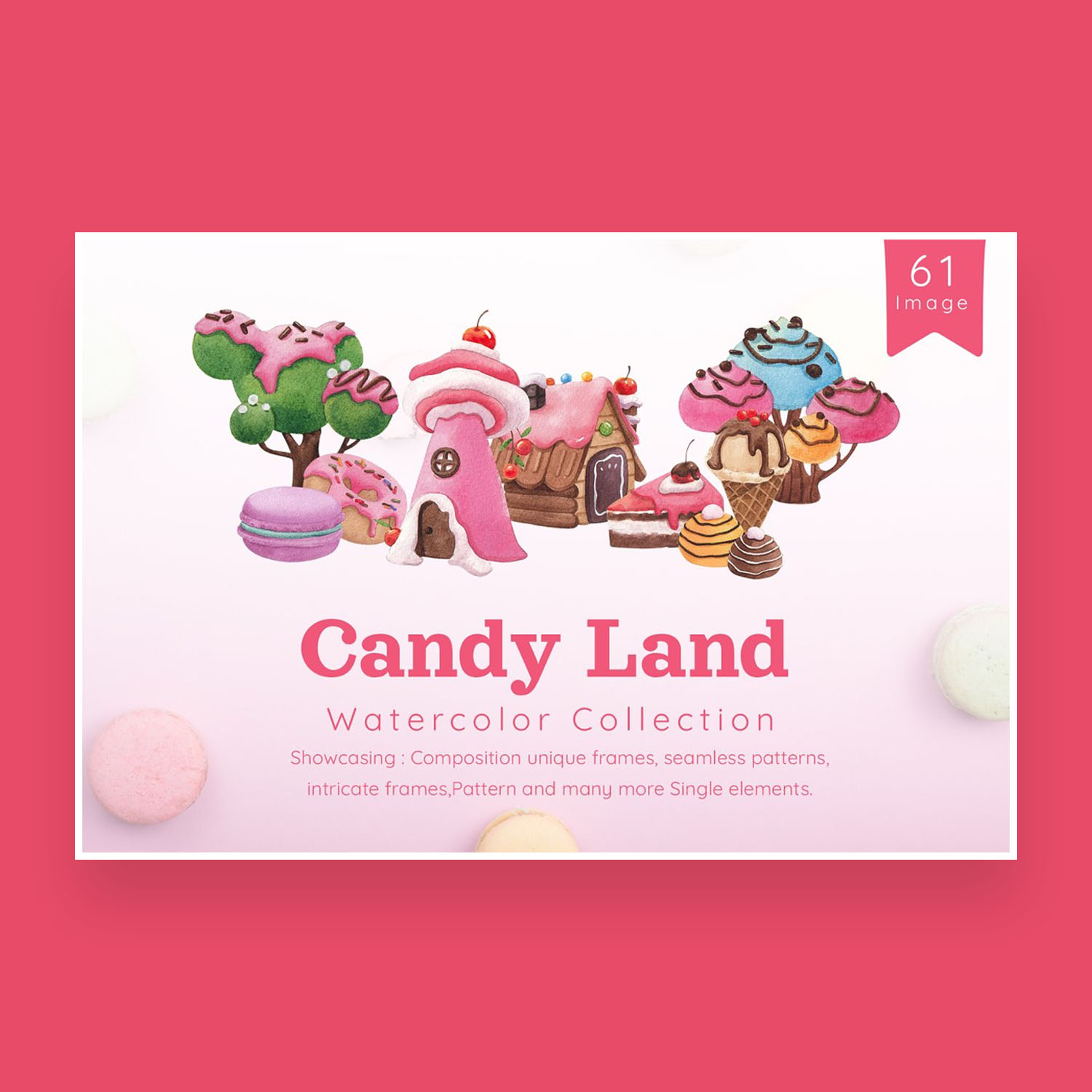 Sweet candy land cartoon.