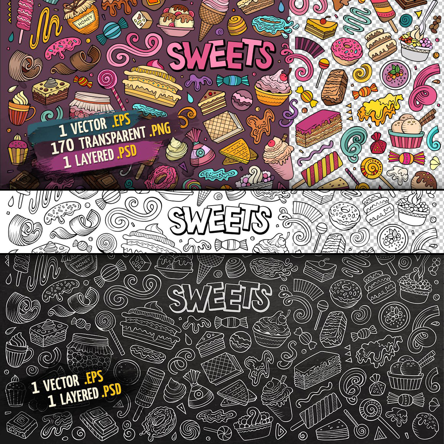 Sweets Objects Symbols Set 1500 1500 2.