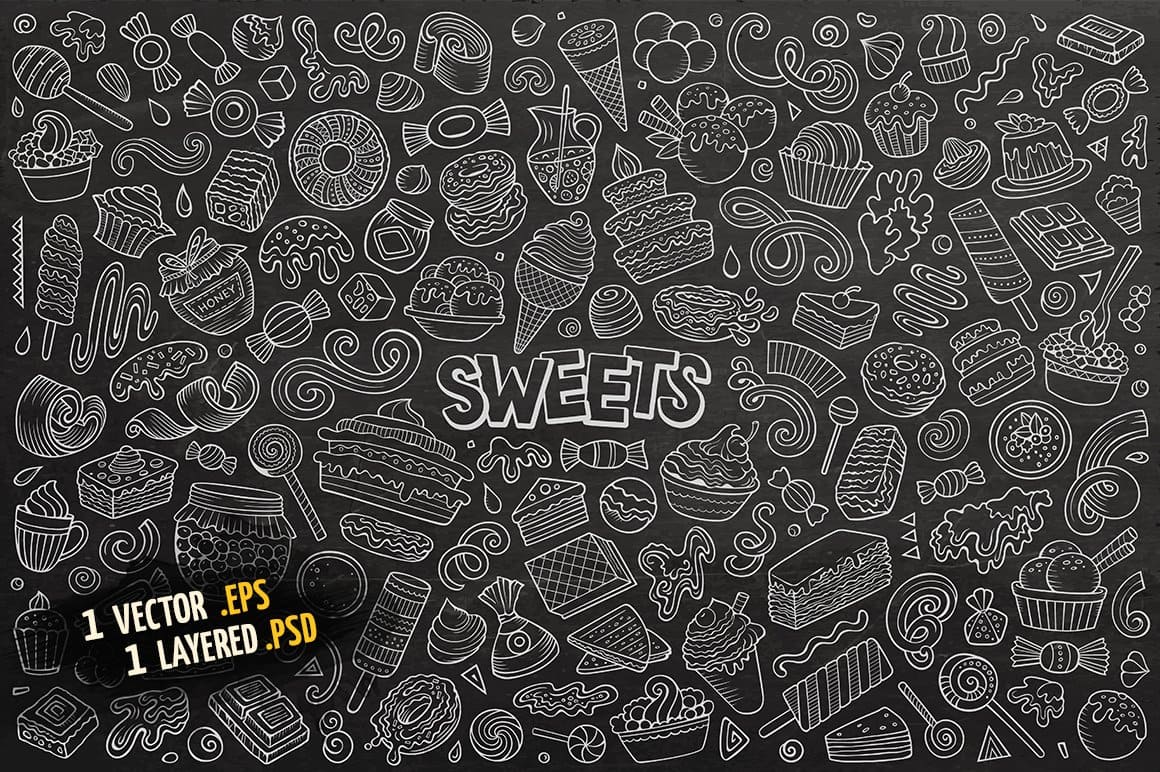 Sweets Objects Symbols Set Preview 4.