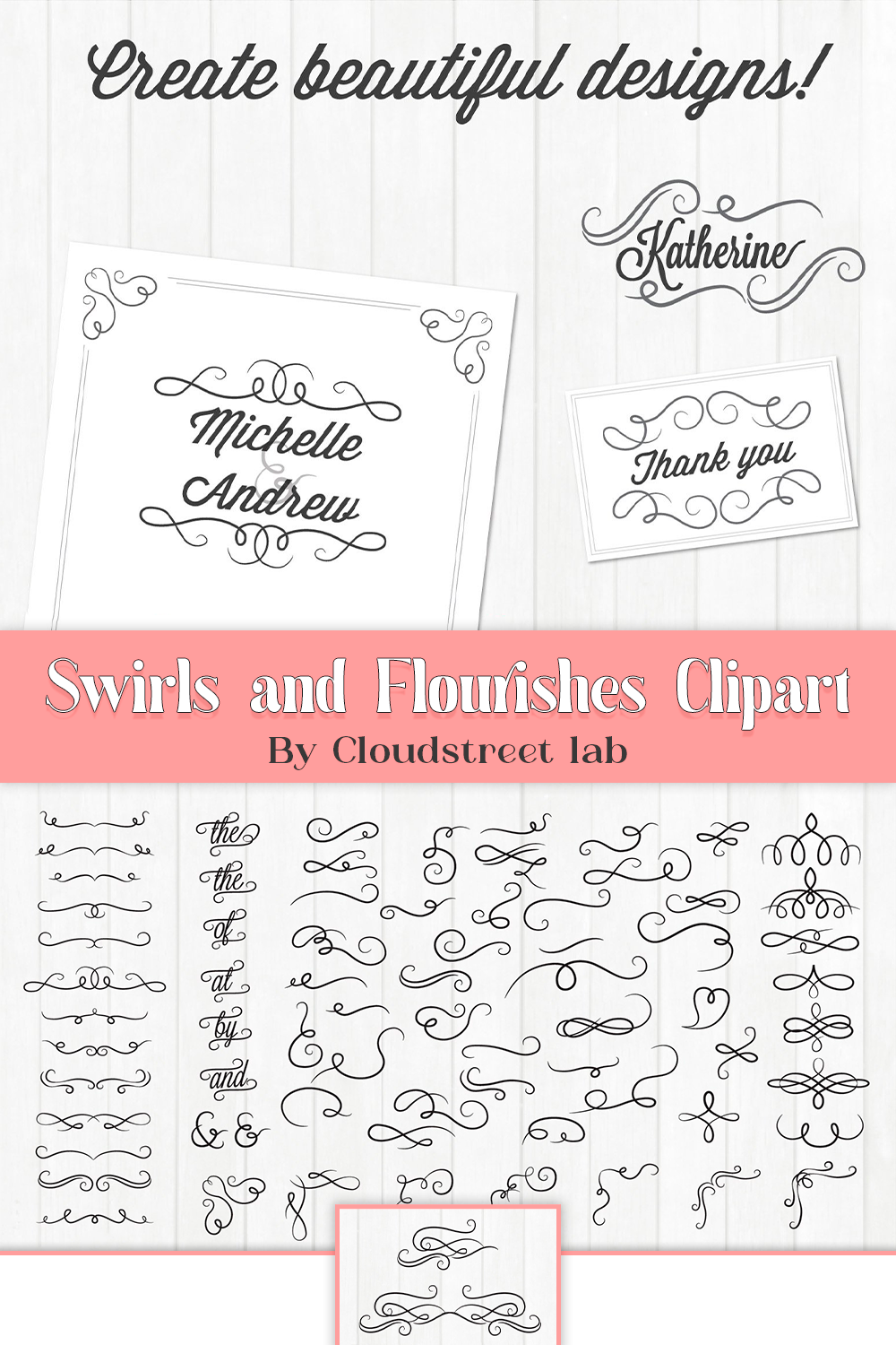 Swirls and flourishes clipart of pinterest.