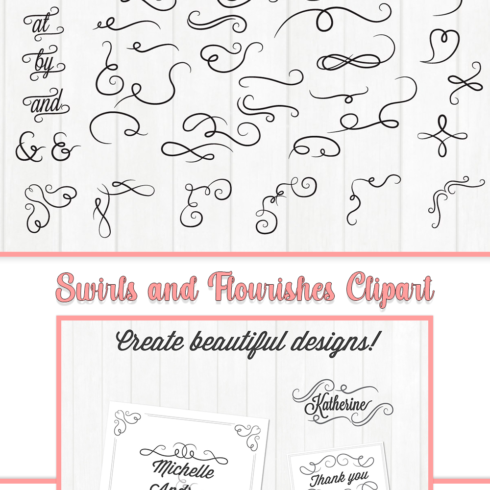 Swirls and Flourishes Clipart SVG PNG EPS | Master Bundles