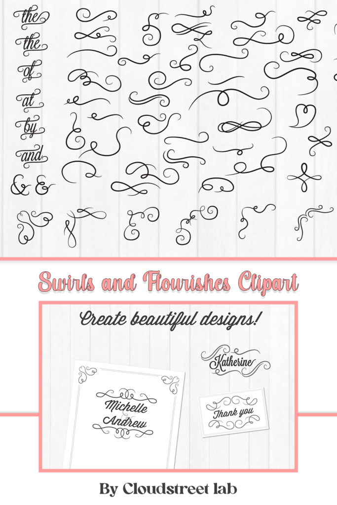 Swirls and Flourishes Clipart SVG PNG EPS – MasterBundles