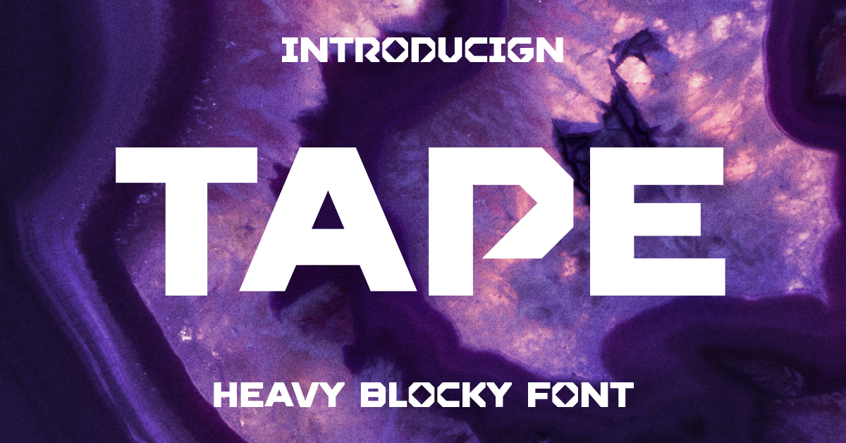 Tape font for facebook.