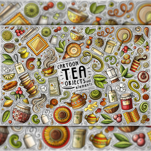 Tea Cartoon Vector Objects Set 1500 1500 1.
