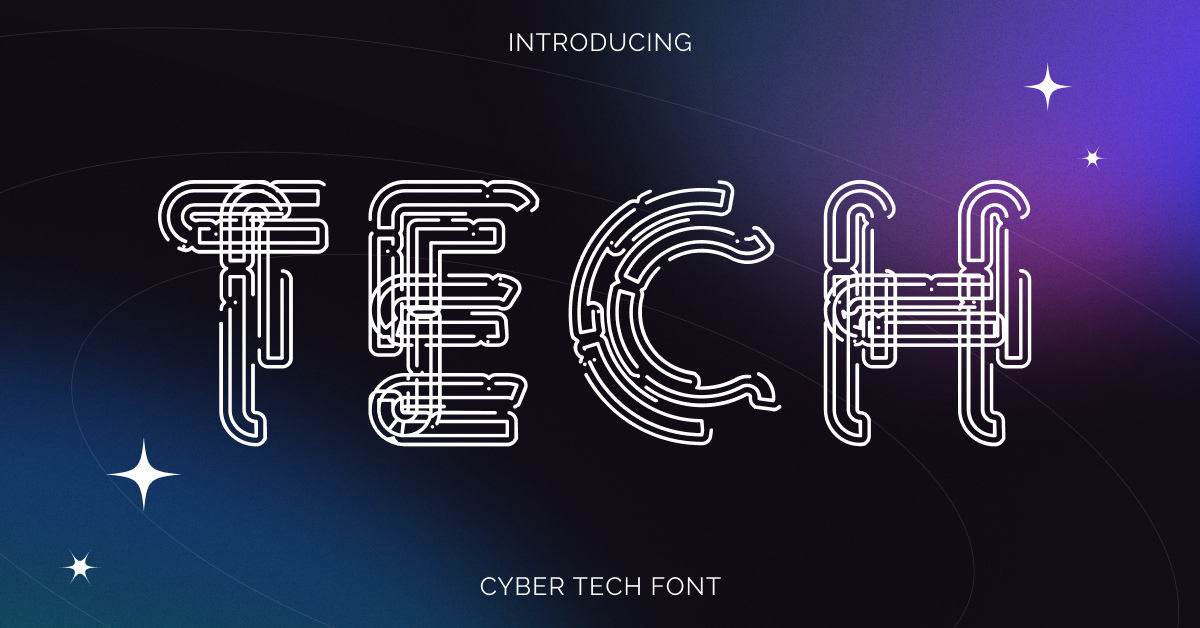Tech font for facebook.