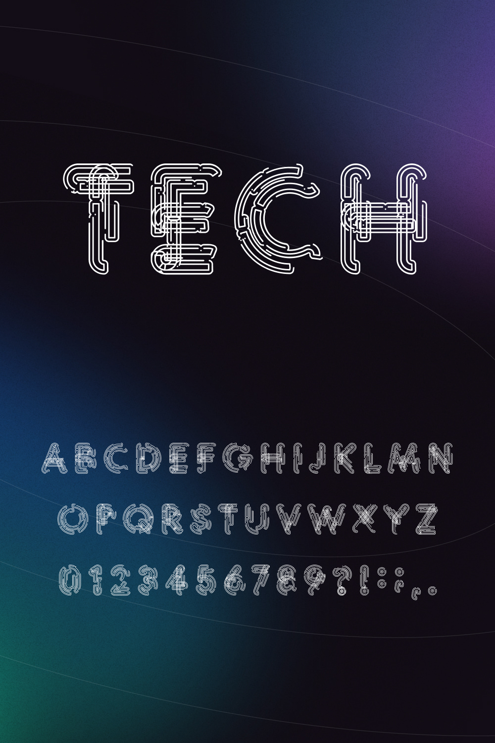 Tech font of pinterest.
