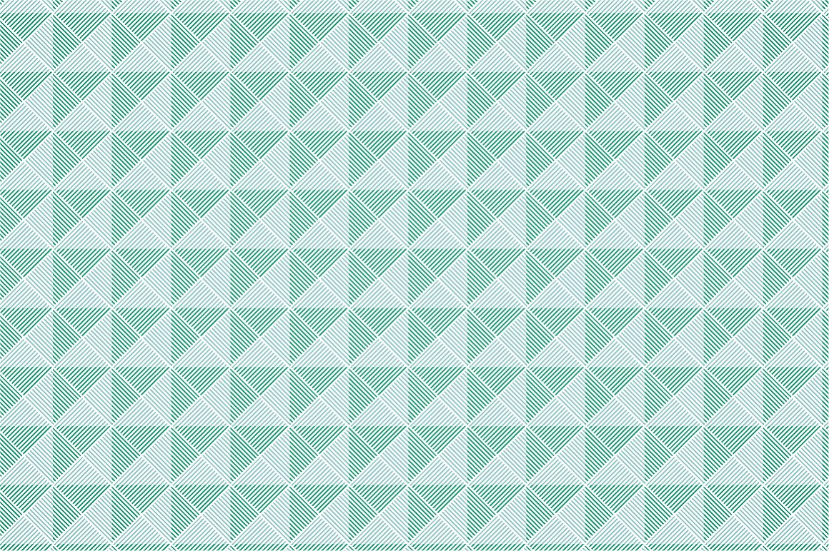 Big rhombuses from lines in green color, textile seamless pattern.