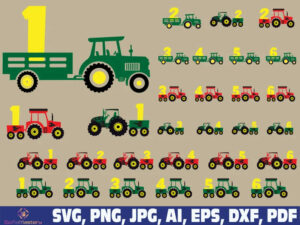 Tractor Birthday Boy SVG – MasterBundles