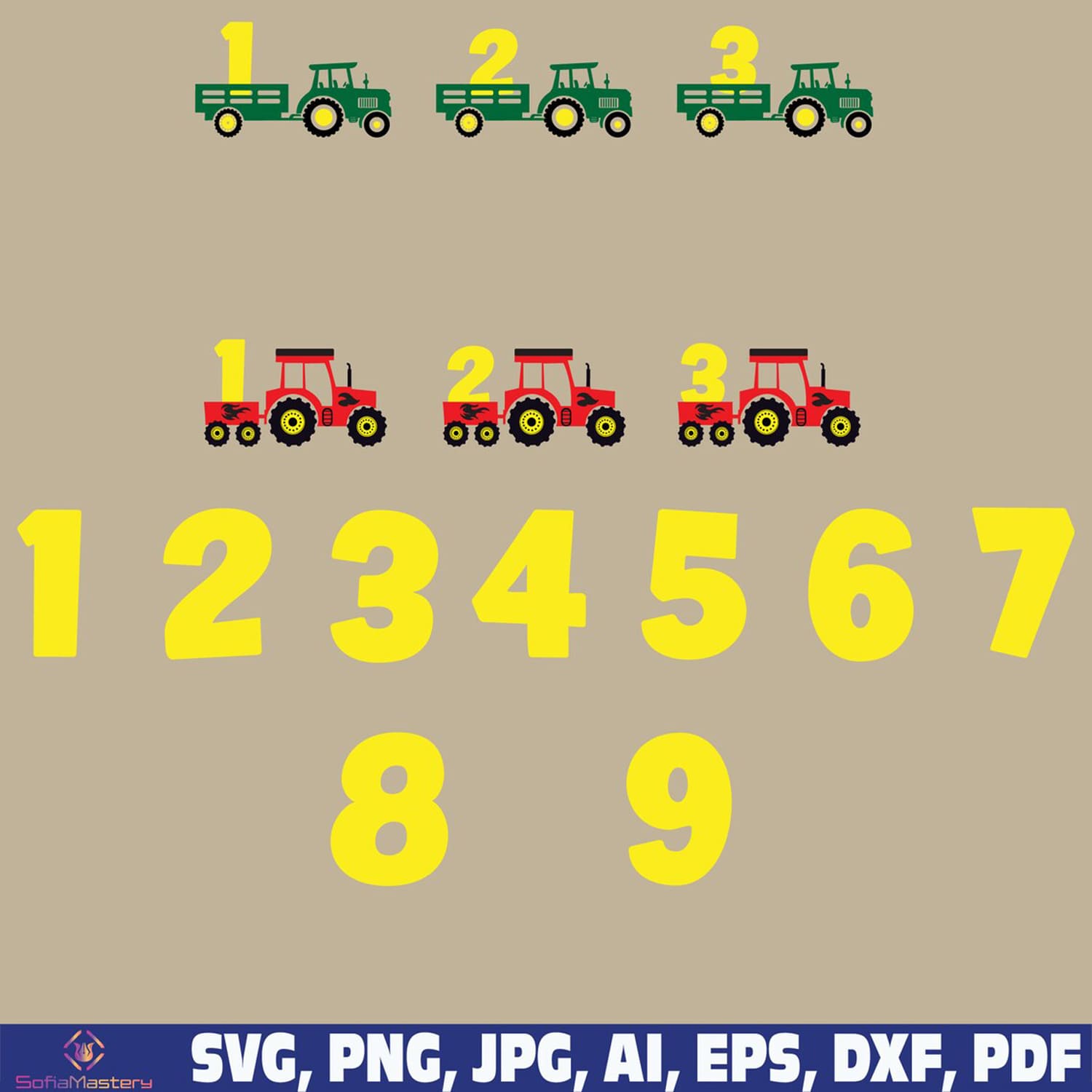 tractor birthday boy svg for t-shirts.