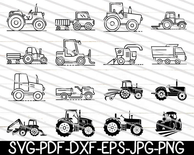 tractor svg bundle illustrations.