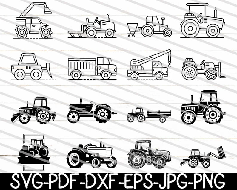 tractor svg bundle images.