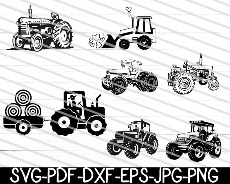 tractor svg bundle vector images.