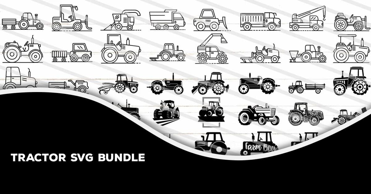 Tractor SVG Bundle facebook image.