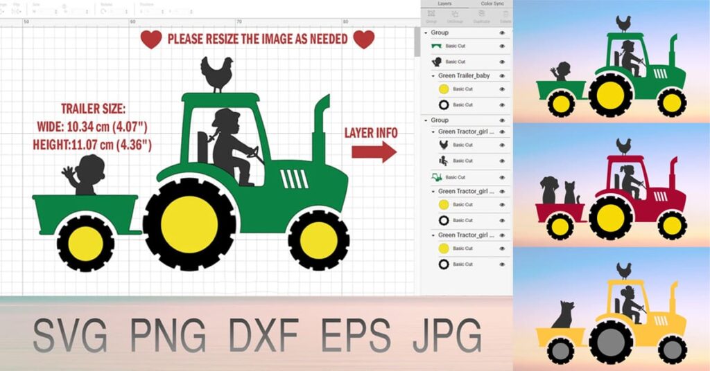 Tractor SVG Farm Girl Silhouette – MasterBundles