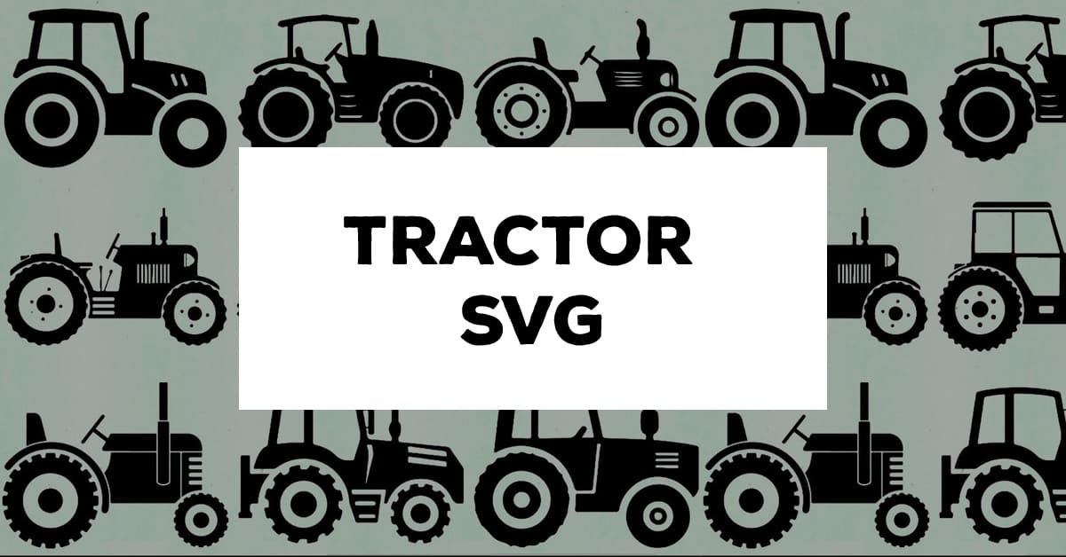 Tractor SVG facebook image.