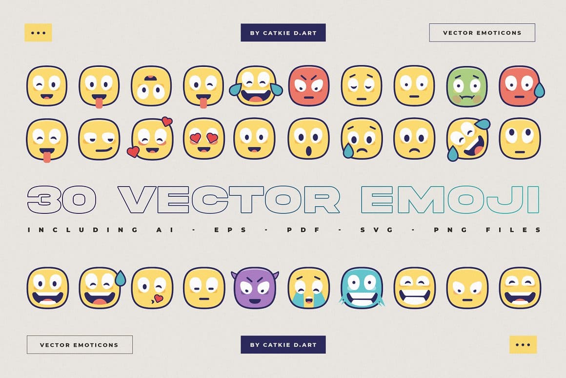 Vector Emoji Pack Preview 1.