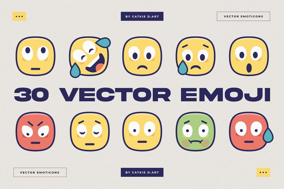 Vector Emoji Pack Preview 4.