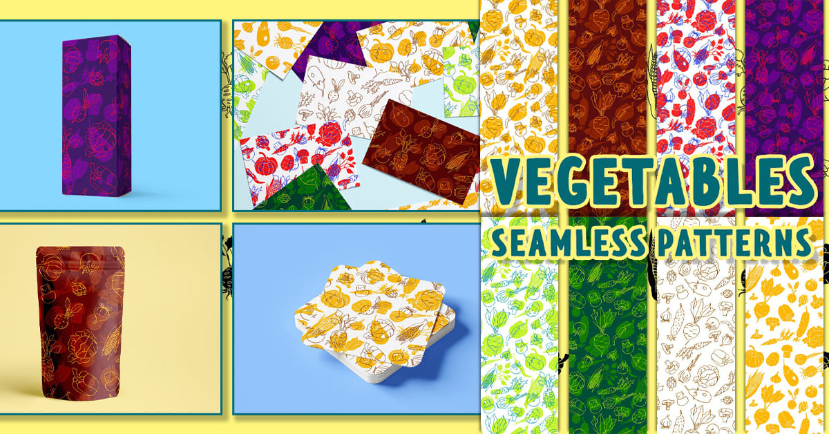 Vegetables Patterns facebook image.