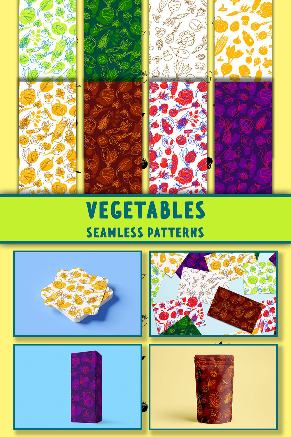 Vegetables Patterns pinterest image.