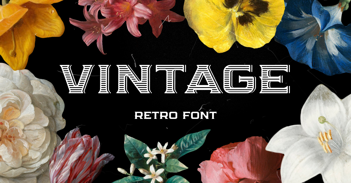 Vintage font for facebook.