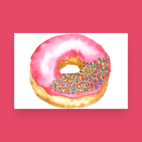 watercolor donuts clip art cover