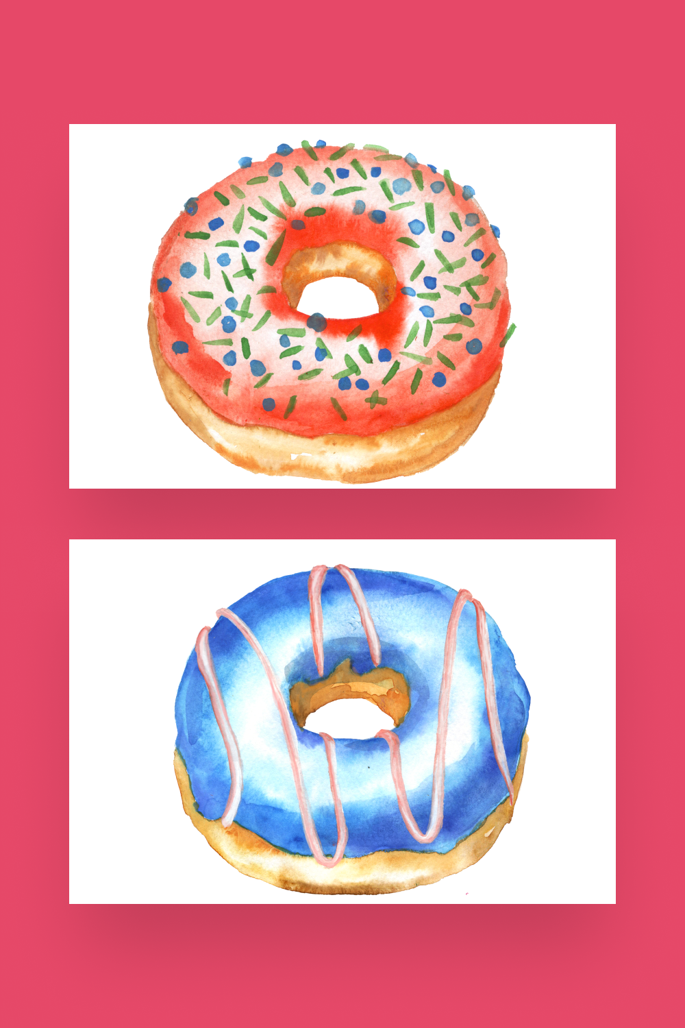 watercolor donuts clip art