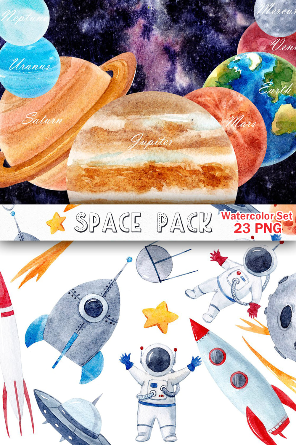 watWatercolor Space Pack PNG pinterest image.ercolor space pack png pinterest.