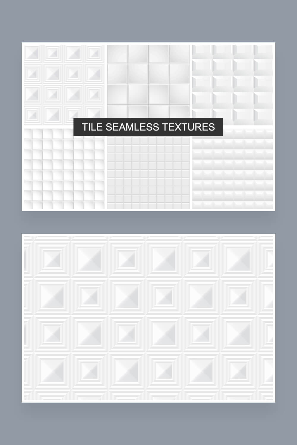 white and gray tile textures pinterest image.