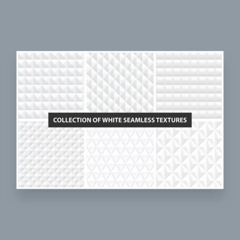 white decorative seamless textures cover image.