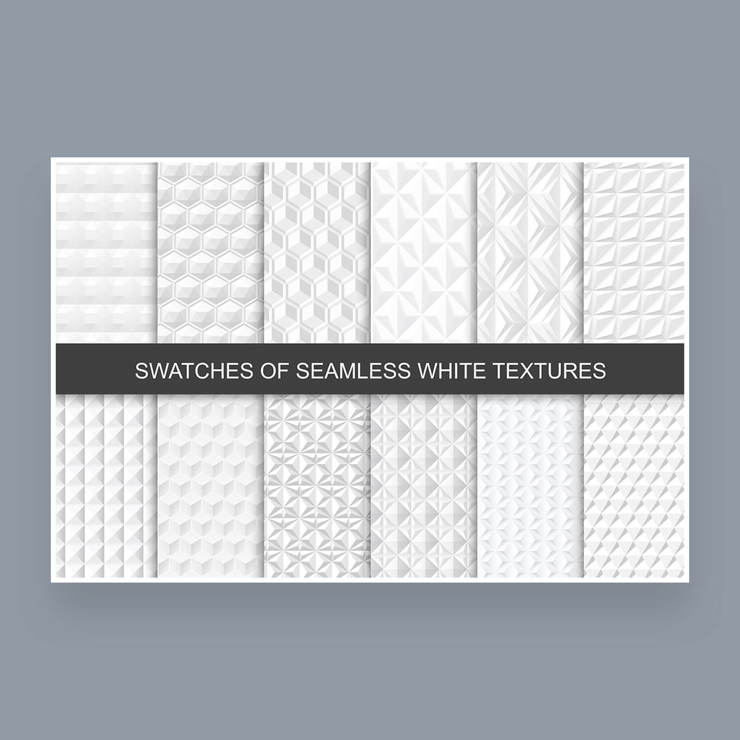 white geometric seamless 3d textures facebook image.