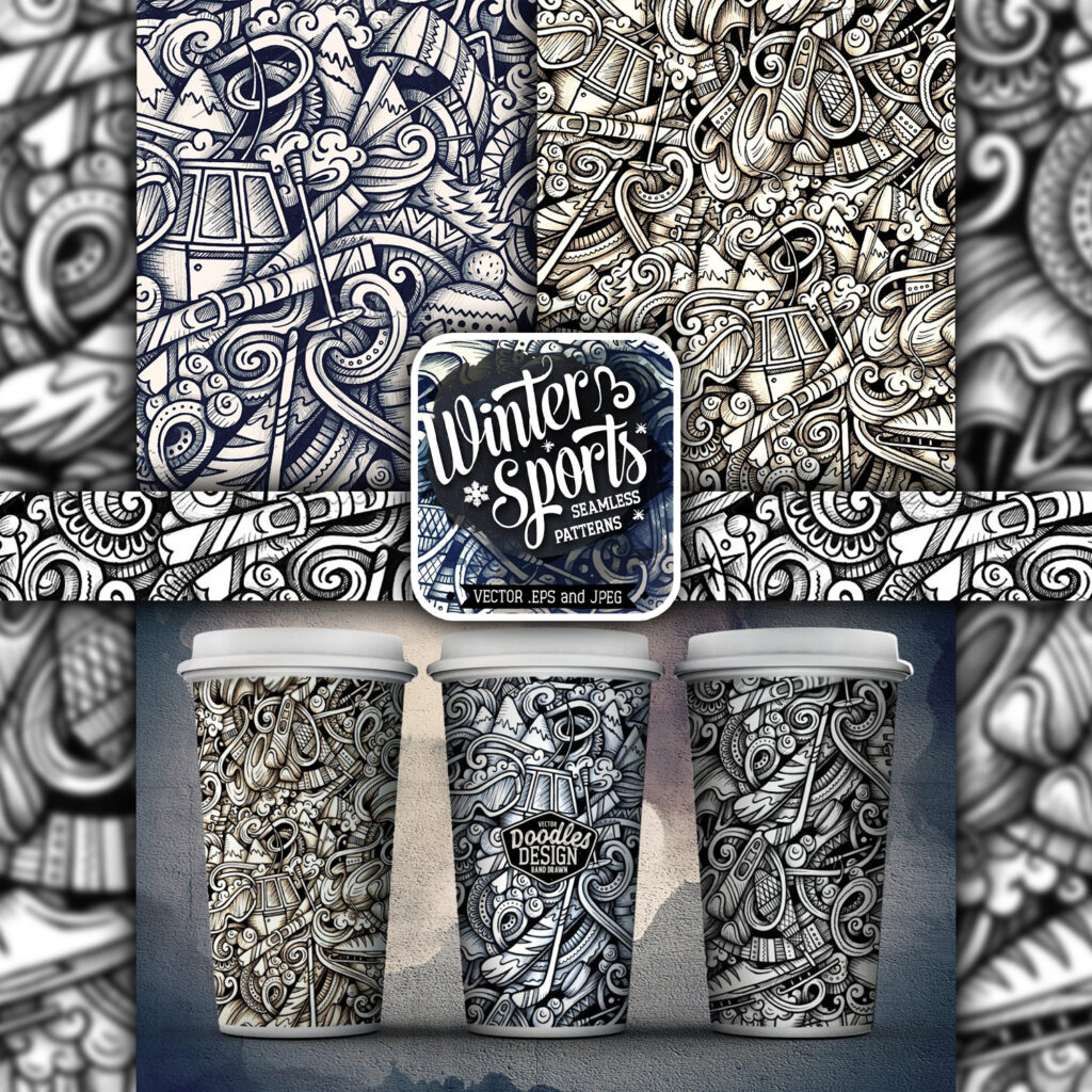 Sportsgraphics Patterns Winter Sports Graphics Patterns – MasterBundles