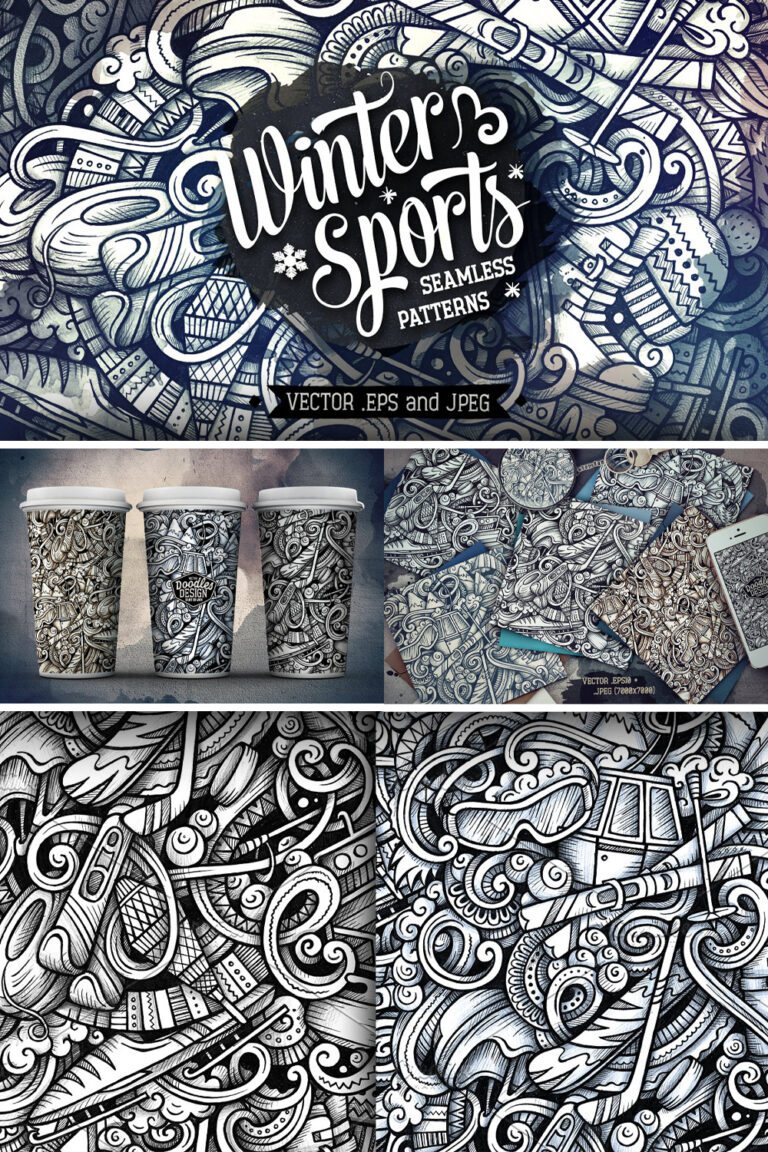Sportsgraphics Patterns Winter Sports Graphics Patterns – MasterBundles